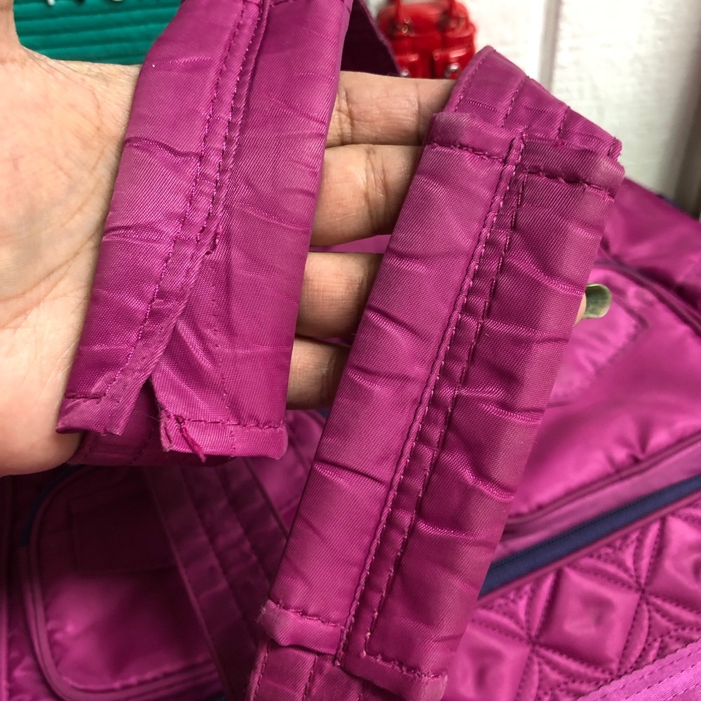 Lug Puddle Jumper Travel Gym Overnight Tote Bag in Berry Purple - Picture 6 of 15